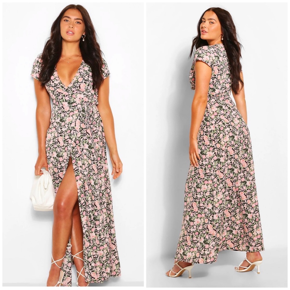 Floral Tie true Wrap Dress
